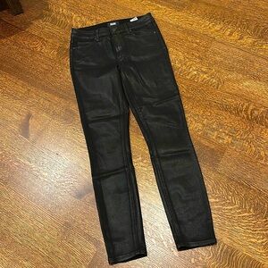 Paige Coated Hoxton Black Ankle Jeans Size 27